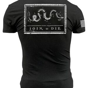 Grunt Style Black Short Sleeve Tee with Bold Graphic And Front Pocket